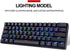 MOTOSPEED 60% Mechanical Keyboard - 61 Keys RGB LED Backlit Type-C USB Wired Office/Gaming Keyboard