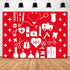 FHZON 7x5ft Doctor and Nurse Supplies Backdrop Red and White Cross Photography Background