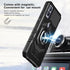 TJS Cricket Magic 5G Case, AT&T Propel 5G Case with Tempered Glass Screen Protector, Heavy Duty Drop Protection (Black)