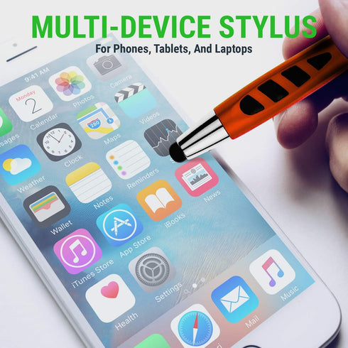 Stylus Pen for Touch Screens & Ballpoint Writing - 2 in 1 with Sensitive Stylus Tip, Compatible with Touch Screen
