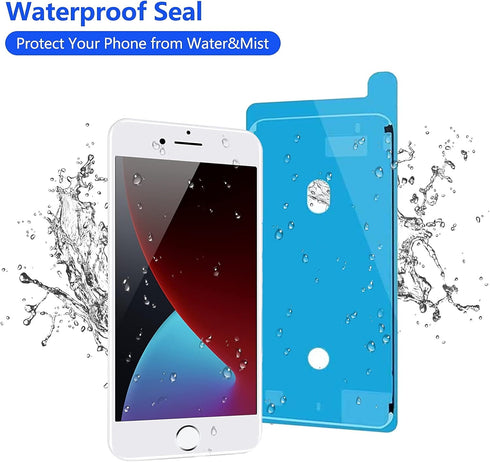 for iPhone 7 Plus Screen Replacement White, Mobkitfp 5.5" Full Assembly LCD Display with Front Camera & Repair Tools