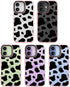 Rosarnnah 17 6.6 (6.3") for iPhone Case Cute - Durable Shockproof ft Drop Impact Phone Case - Funny Milk Cow Print