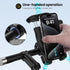 Bike Phone Holder, Motorcycle Phone Mount 360°Rotatable Handlebar Cell Phone Clamp Scooter Phone Clip for iPhone 15 Pro Max/Plus,14/13/12/11,Galaxy S24 Ultra/S23/A15/A54/S9 and More 4.7"-7.3" Phones