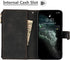 iCoverCase for iPhone 11 Pro Wallet Case with Card Holder and Wrist Strap, PU Leather Kickstand Card Slots Zipper