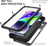 Beasyjoy iPhone 14 Case Waterproof, Heavy Duty Metal Full Body Protective Case with Built-in Screen Protector, Military
