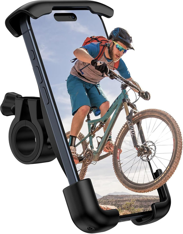 Bike Phone Holder, Motorcycle Phone Mount 360° Rotatable for iPhone 15 Pro Max/Plus, Galaxy S24 Ultra, 4.7"-7.3" Phones