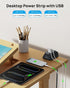 TROND 5 3 1.97in 10FT Desk Clamp Power Strip, Surge Protector with AC Outlets and USB Ports, Desk Mount Charging