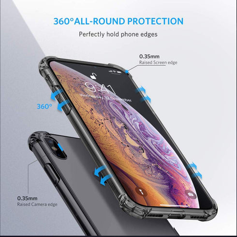 ORIbox Black Case for iPhone X/XS, Shockproof Protection with 4 Corners