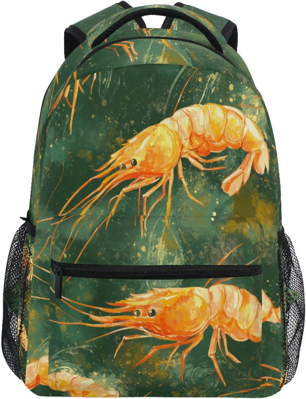 Krafig Cute Shrimps Boys Girls Kids School Backpacks Bookbag, School Bag Travel Backpack