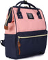 Backpack Kah&Kee Polyester Travel Functional Anti-theft School Laptop for Women Men (Pink* Navy, Medium)