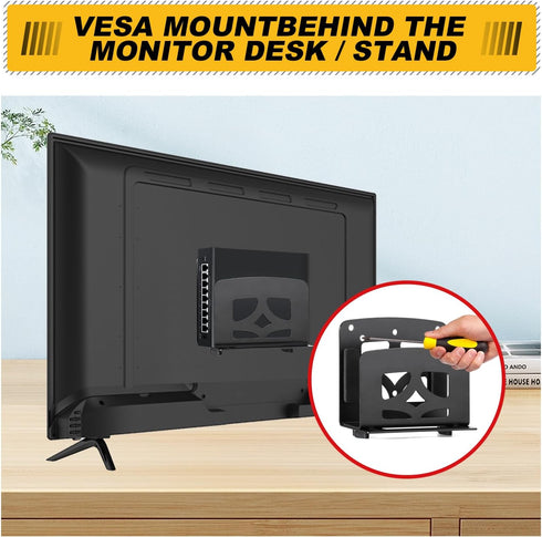 GZQIUYI PS4, Adjustable Small Device Holder, Wall Mount or VESA Mount Streaming Media Player Stand for WII, Switch