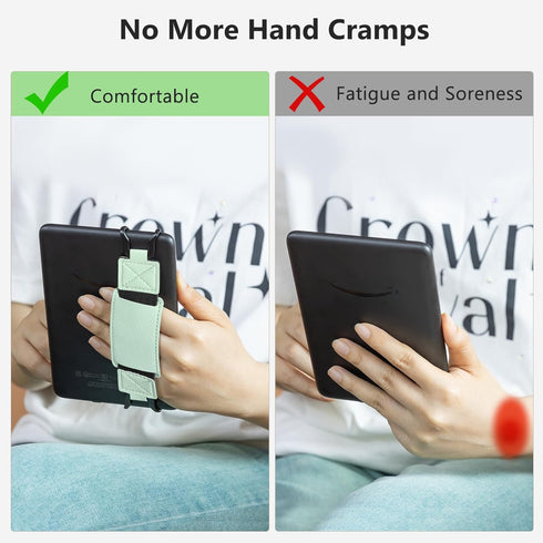 CoBak 6-7.5" Sagegreen-1 Secure Hand Strap for Kindle and Tablets - Versatile and Lightweight Finger Grip Holder