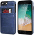 KIHUWEY iPhone 7/8 Plus Case Wallet, Premium Leather with Credit Card Holder, Heavy Duty Protective Cover (Blue)