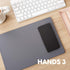 POUT H3 Portable Qi Wireless Charging Mouse Pad Mat for Laptops, Charges with iPhone, Airpod, Samsung Galaxy (Dust Gray)