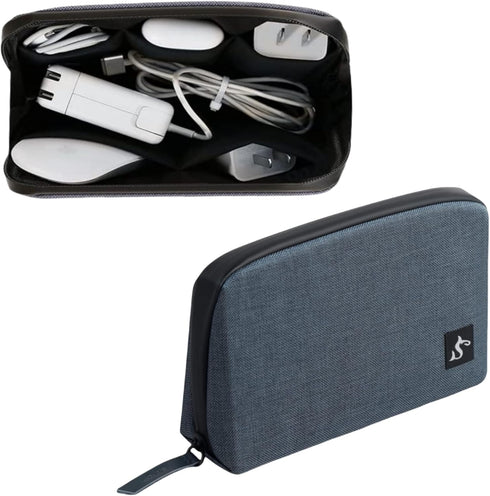 simtoper Small Electronics Organizer Travel Case Slim Travel Cable Pouch for Small Tech