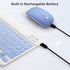 Bluetooth Keyboard and Mouse Combo for iPad, Rechargeable Wireless Keyboard & Mouse with 7-Color Backlit
