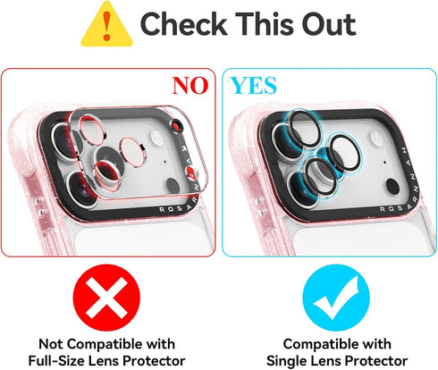 Rosarnnah 17 20 (6.3") for iPhone Case Cute - Compatible with Magsafe - Military-Grade ft Drop Protection Shockproof