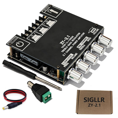 Sigllr Bluetooth 5.1 Audio Amplifier Board,200W HiFi 2.1 Channel Mini Subwoofer Power Amp