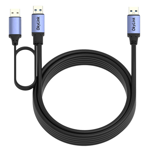15ft(5M) 3.0/3.2 1 5Gbps OkyLink Active USB Gen Data Cable A Male to A Male Comes with Power Cable for Industrial