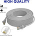 Adoreen Cat 6 Ethernet Cable 25 Ft - Gray, Outdoor & Indoor Snagless Round RJ45 Network Cable for Fast Gaming