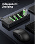 EBL 9V 9V 2 1 AA AAA Individual Battery Charger for AA AAA NiMH NiCD Rechargeable Battery, with USB-A & USB-C Charging
