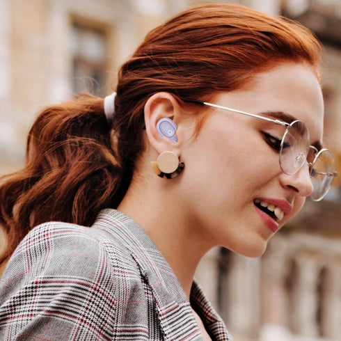 Wireless Earbuds for Small Ears, Purple Bluetooth Earbuds for Mini Ear Canals, Compatible with iPhone and Android