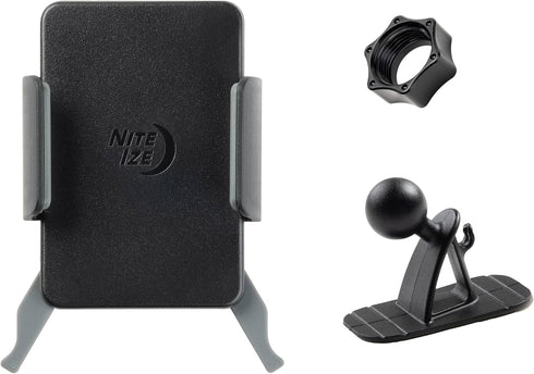 Nite Ize Squeeze Universal Dash Mount - Phone Holder & Mount for Car Dashboard - Cell Phone Accessories with Universal Design - Black