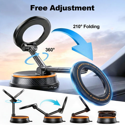 Uprosdik 3000gf 360 17/16/15 Magnetic Car Phone Holder, MagSafe Suction, Adjustable Zinc Alloy Mount