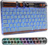 Bluetooth Keyboard for iPad, 10-inch Wireless Keyboard for PC Tablet Phone, Rechargeable Multi-Device RGB Backlit