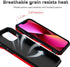 Hitaoyou Military Grade Shockproof Case for iPhone 13 - Heavy Duty Protective Case with Camera Cover & Kickstand - Red