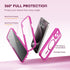 TIESZEN iPhone 15 Pro Max Case, Rose Red - Dustproof, MagSafe Compatible, 9H Tempered Glass & Privacy Screen Protectors.