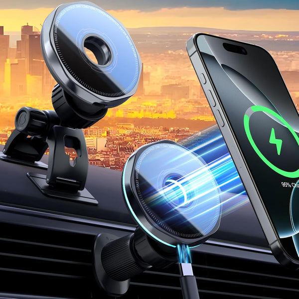 Crienten for MagSafe Car Mount Charger, 15W Magnetic Wireless Car Charger & Magnetic