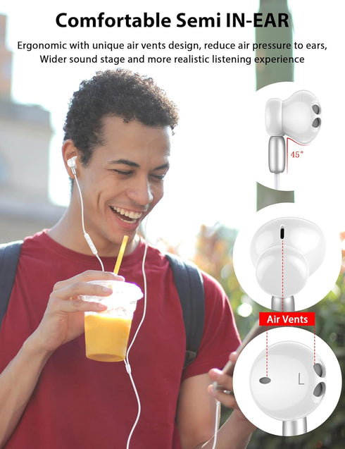 Magnetic USB C Headphones Wired Earbuds for Google Pixel 6 7a 8 Pro, iPhone 15 Pro Max, Samsung S24, Oneplus