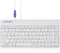 Perixx PERIBOARD-409PW Wired PS2 Mini Keyboard - White - US English Layout - 12.36x5.75x0.79 inches Dimension