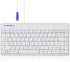 Perixx PERIBOARD-409PW Wired PS2 Mini Keyboard - White - US English Layout - 12.36x5.75x0.79 inches Dimension