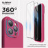 SURPHY iPhone 15 Pro Case (6.1 inch, 2023) - Liquid Silicone, MagSafe Compatible, Hibiscus + 2 Pack Screen Protector.