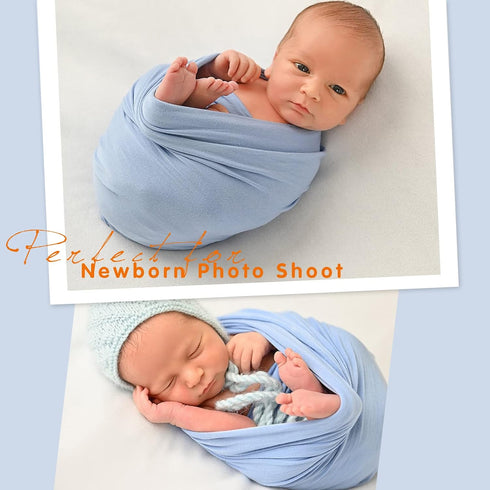 ForBaysy Newborn Posing Wrap Newborn Photography Props Soft Stretch Knit Blanket Handmade Wrap for Baby Boys Girls