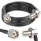 RG58 UHF PL259 Male to SO239 Female Right Angle Bulkhead Mount Cable, 15FT CB Antenna Extension Cable