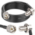 RG58 UHF PL259 Male to SO239 Female Right Angle Bulkhead Mount Cable, 15FT CB Antenna Extension Cable