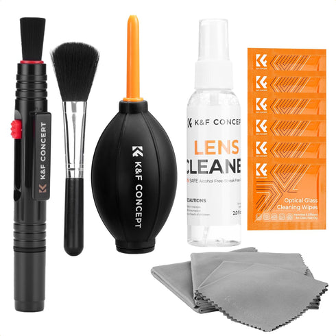 K&F CONCEPT 15-1 Professional Cleaning Kit for DSLR Cameras and Sensitive Electronics, Bundle with