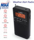 NOAA Weather AM FM Radio, Portable Battery Operated with Stereo Earphone, LCD Display Digital Alarm Clock