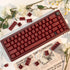 140 Keys PBT Japanese Keycaps, Cherry Profile Key Caps, DYE-Sub Red Keycaps, Minimalist Style Customized Keycaps Set
