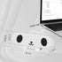 USB Speakers for Desktop Monitor, Single USB Desktop PC Speaker with Loud Sound, Volume Control, White