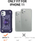 iPhone 11 Case 6.1" - Heavy-Duty Military Grade Cover with Ring Stand & 2 Pack Glass Screen Protectors, Magnetic Car