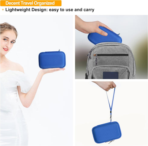 Carrying Case for JBL Go 3 / JBL Go 4, Waterproof Dustproof Speaker Storage Holder, Blue