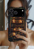OTTRZMTER 17 2 Case for iPhone Air,Forest Floral Flower Bookshelf-Hybrid Layer Hard Shell Silicone Protective Pattern