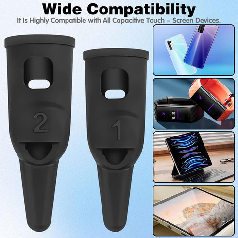 CYUXING 6Pcs Finger Stylus Pen for Touchscreen High Precision Sensitivity Silicone, Capacitive Stylus Suitable