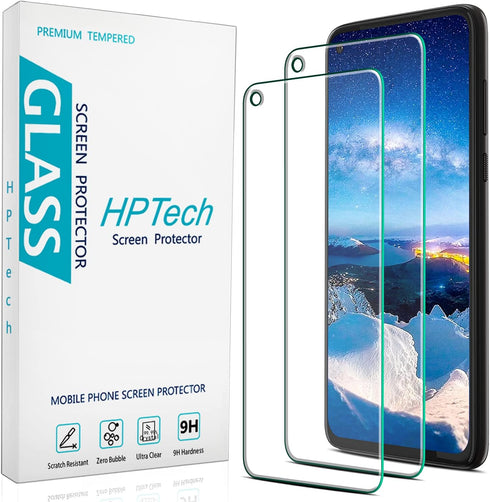 HPTech Tempered Glass Screen Protector for Moto G Stylus 5G (2 Pack) - 9H Hardness, Anti-Scratch, Bubble-Free, Easy