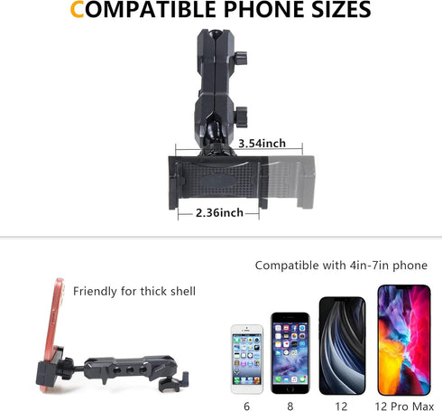Dash Mount Phone Holder, Compatible with 2012-2023 Jeep Wrangler JK JL Gladiator JT 2021 2022 2023 2024 New Ford Bronco