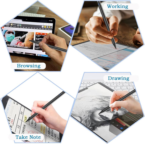 Luntak 2 Stylus Pen for Android Tablet, Tablet Pencil for iOS/Android,Rechargeable Active Stylus Pen